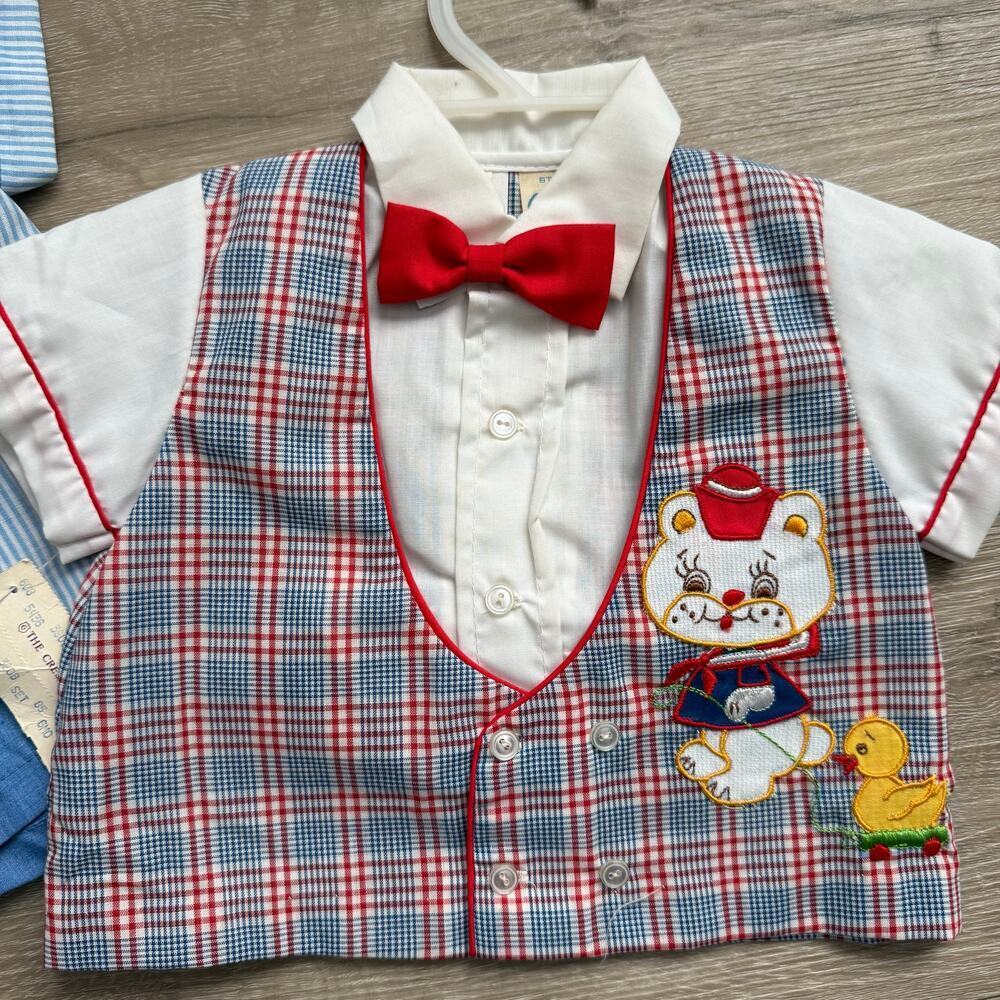 Vintage Cradle Togs shirt Vtg cotton candy little slugger outfit size 6months - Picture 7 of 7